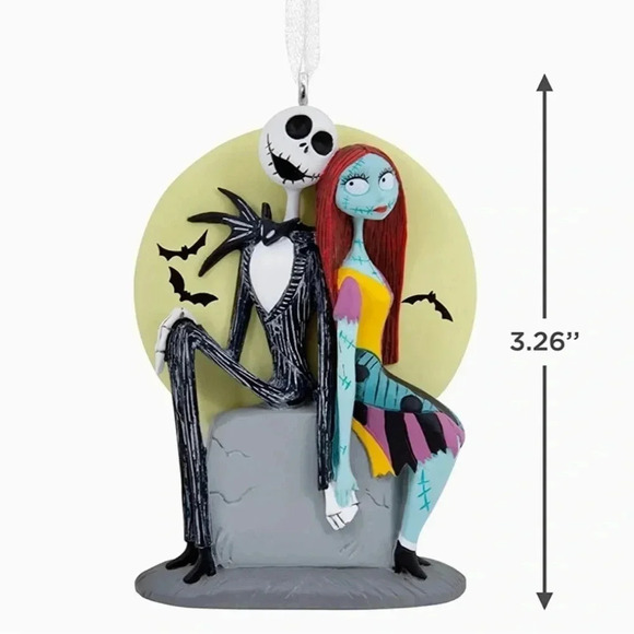 HALLMARK CHRISTMAS ORNAMENT JACK SKELLINGTON AND SALLY NWT - Picture 6 of 9